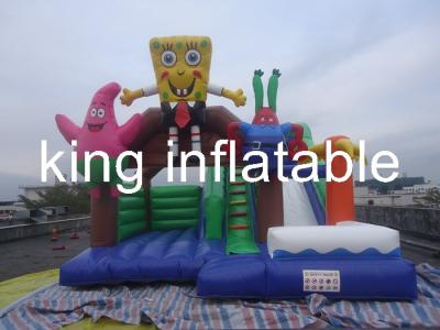 China Spong Bob Inflatable Jumping Castle Commercial Inflatable Bouncers With Cartoons for sale