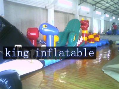 China 0.9mm PVC Tarpaulin Inflatable Bounce House Water Slide For Swimming Pool for sale