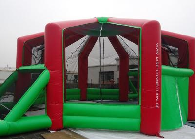 China 0.55mmPVC Tarpaulin Outdoor Inflatable Sports Games Kids / Adults With Red And Green for sale