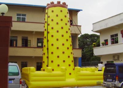 China Yellow Tall Inflatable Sports Games / Inflatable Climbing Wall For Fun for sale