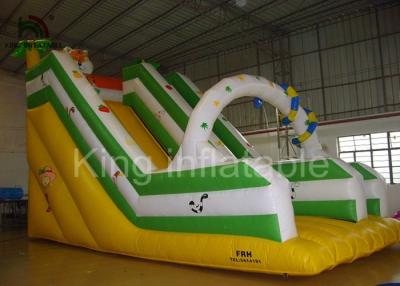 China Inflatable PVC Tarpaulin Animal Kingdom Dry Slide , 7 x 5m Kindergarten Custom Slide for sale