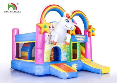 China Commercial Outdoor 4 In 1 Unicorn  Inflatable Jumping Castle / Blow Up Bouncer for sale