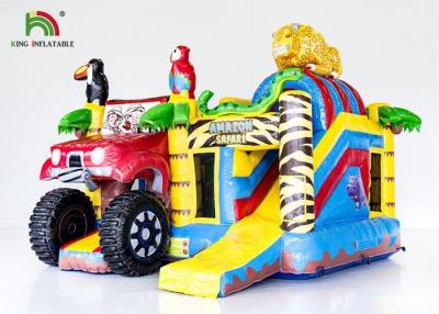 China Blow Up Combo Car Jumper Inflatable Jumping Castle Bounce House With Slide for sale
