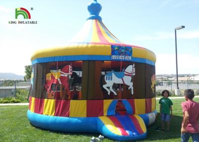 China Commercial Carousel Inflatable Jumping Castle , Inflatable Dome House With Step for sale