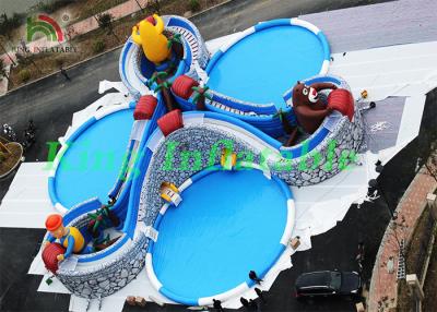 China Huge Inflatable Water Parks With Cartoon Characters , Slides , Swimming Pools for sale