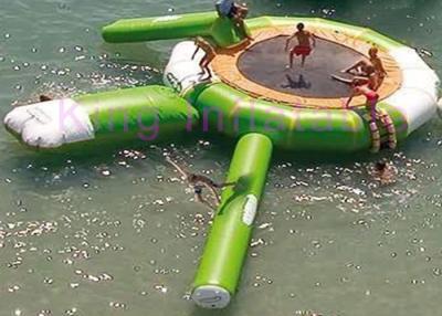 China Outdoor Waterproof Plato PVC Inflatable Water Toy CE Customized Trampoline With Slide for sale