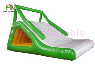 China Fire Resistant 0.9mm PVC Tarpaulin Blow Up Water Toy / Aqua Wet Slide for Water Park for sale