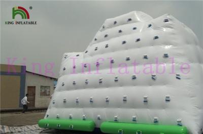 China 0.9mm PVC Tarpaulin White / Green Inflatable Water Toy  Giant Iceberg For Water Park for sale