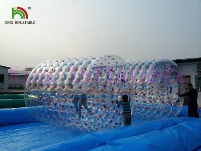 China A água inflável transparente brinca o rolo colorido da água do anel-D para crianças dos adultos N à venda