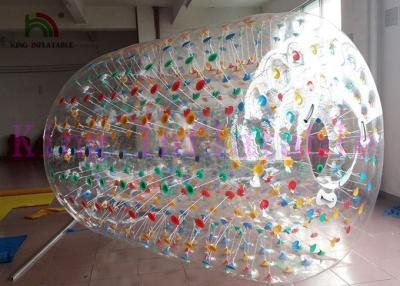 China Buntes transparentes Explosions-Spielzeug-aufblasbare Wasser-Rollen-Bälle PVCs zu verkaufen