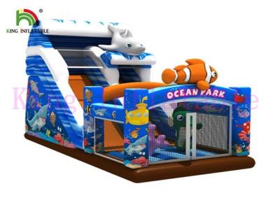 China Digital Print Vivid Ocean Park Theme PVC Inflatable Dry Slide With CE Approved Blower for sale