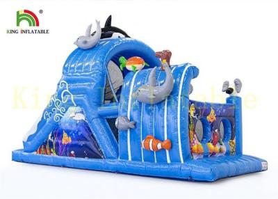 China Colorful Sea World Kids Indoor Toys Inflatable Obstacle Course with Fire Retardant PVC Materials for sale
