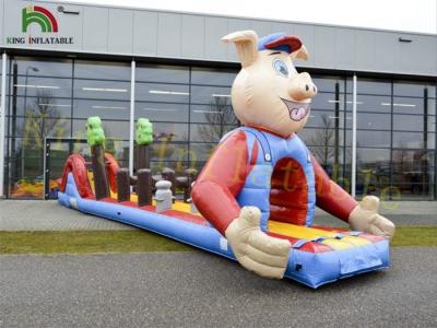 China Customized Design 0.55mm PVC Tarpaulin Inflatable Piggy Obstacle Course For Kids for sale