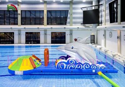 China Multiplay Colorful PVC Water Park For Kids , Inflatable Toy With Obstacle / Slide for sale