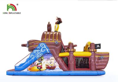 China Non - Toxic Outdoor Sports Games Blow Up Obstacle Course  , Durable PVC Pirate Boat for sale