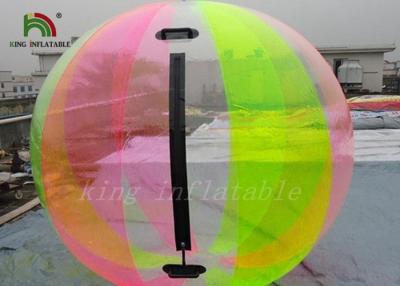 China Rainbow colored 1.0mm PVC / TPU  Inflatable Water Walking Ball , Water Zorb Ball For Kids for sale
