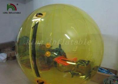 China Yellow Color 1.0mm PVC Inflatable Walk On Water Balls / Water Bubble / Human Sphere for sale