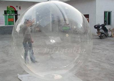 China Clear Transparent PVC 2m Dia Inflatable Aqua Ball / Water Ball With YKK Zipper for sale