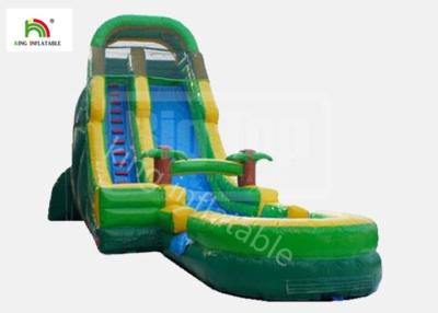 China 12 Stair Inflatable Water Slip And Slide With Pool PVC Tarpaulin EN14960 for sale