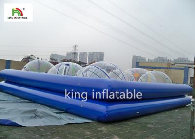 China Commercial Blue Inflatable Swimming Pool For Adults 1.3m High Rent for sale