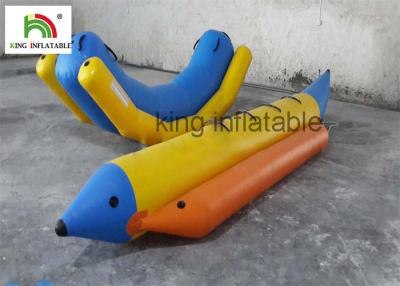 China 0.9mm PVC Tarpaulin Inflatable Banana Boat / Water Inflatable Banana Raft For Stream Fly Fishing for sale