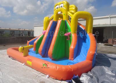 Chine La piscine gonflable jaune glisse pour GV EN71 de la CE EN14960 des piscines 8*6*6m d'Inground à vendre