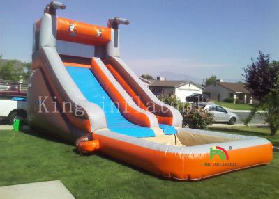 China Outside Playground Inflatable Water Slide With Mini Pool For Summer CE UL for sale