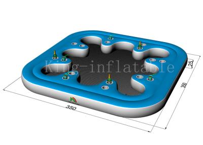 China Commercial Amusement Cup Hole Inflatable Water Toys Floating Sofa For Adults for sale