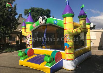 China Yellow Outdoor Playground Inflatable Jumping Castle For Kids / Indoor Bouncy Castle for sale