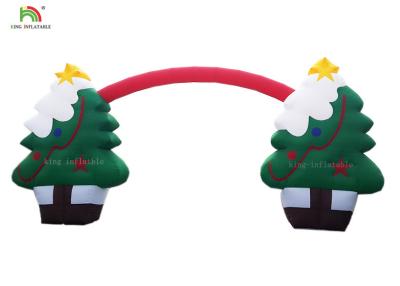 China EN14960 Inflatable Advertising Products 11*5 m Blow Up Christmas Tree Arches Santa for sale