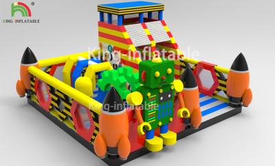 China Children Inflatable Jumping Castle Robot Model With Slide 2 Year Warranty for sale