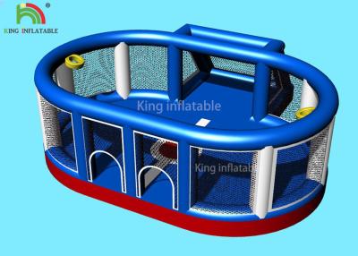 China 8.5 * 8 M Blue Inflatable Sport Games / Blow Up Football Field For Kids for sale