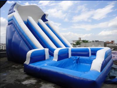 China Unti-riptured Commercial Inflatable Water Slides With Swimming Pool for sale