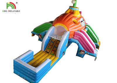 China Outside Inflatable Water Slide With Water Pool For Children 14 Months Warranty for sale