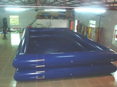 China 0.9mm PVC Tarpaulin Swimming Pool / Inflatable Swimming Pools Double Tube 1.3m Height for sale