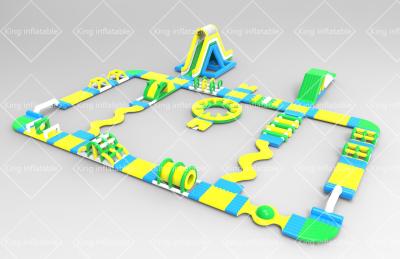 China 2021 Bespoke Design New Aqua Park Inflatable Floating Water Park With Obstacle Course for sale