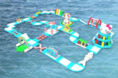 China Floating Cat Theme Bespoke Design Inflatable Water Games Park for sale
