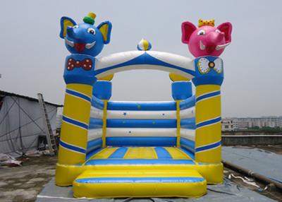 中国 子供のためのポリ塩化ビニールの防水シートの城のタイプ膨脹可能な象の城/跳躍の弾力がある城 販売のため
