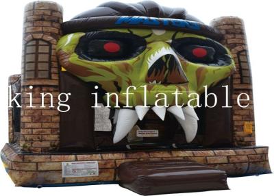 China Casa inflable de costura doble de la despedida del cráneo de EN14960 Halloween en venta