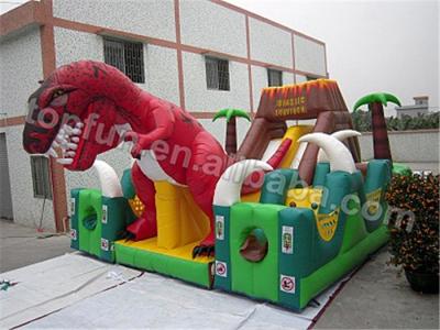 China Jurassic Park Theme Inflatable Playground / Adventurous Kid inflatable castle   for sale