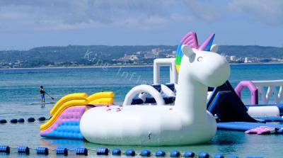China Medium-sized Inflatable Slider Unicorn Water Toy 0.9mm PVC Tarpaulin 6m for sale