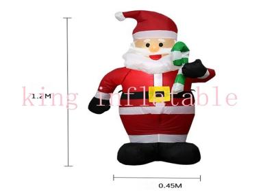 China 210D Nylon Customized Giant Outdoor Inflatable Santa Claus For Yard for sale