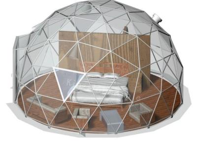 China Barraca de acampamento transparente exterior da bolha da barraca da abóbada Geodesic de 4 m com uma vista das tubulações de aço das estrelas à venda