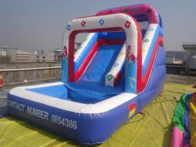 China Outdoor Amusement Mermaid Pink Inflatable Water Slide Double Strong Stitching for sale