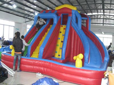 China Outdoor Kids Inflatable Water Park With Slide / Inflatable Water Slide PVC Tarpaulin for sale