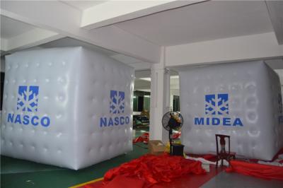 China los productos inflables de la publicidad del cubo del PVC de 0.2m m/explotan la tienda con la impresión del logotipo en venta