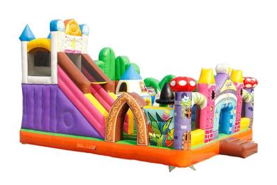 China 0.55mm PVC Inflatable Bouncy Castle Playground For Rental Full Color Printing for sale