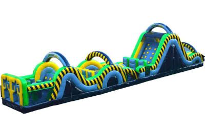 China Custom 21m*3.5m Ninja Warrior Theme Inflatable Obstacle Course for sale