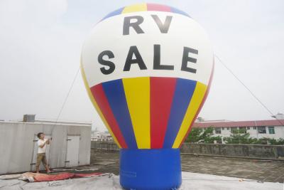 China Kundenspezifische 5m aufblasbare Grundwerbung steigt Fahnen für Ereignisse im Freien im Ballon auf zu verkaufen