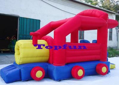 China Cheap Fabric 6.5m Inflatable Truck Commercial Bounce Houses For Family Use for sale